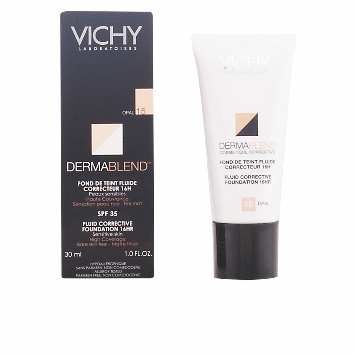 Fluid Foundation Make-up Dermablend Vichy Spf 35 30 ml makeup emballage