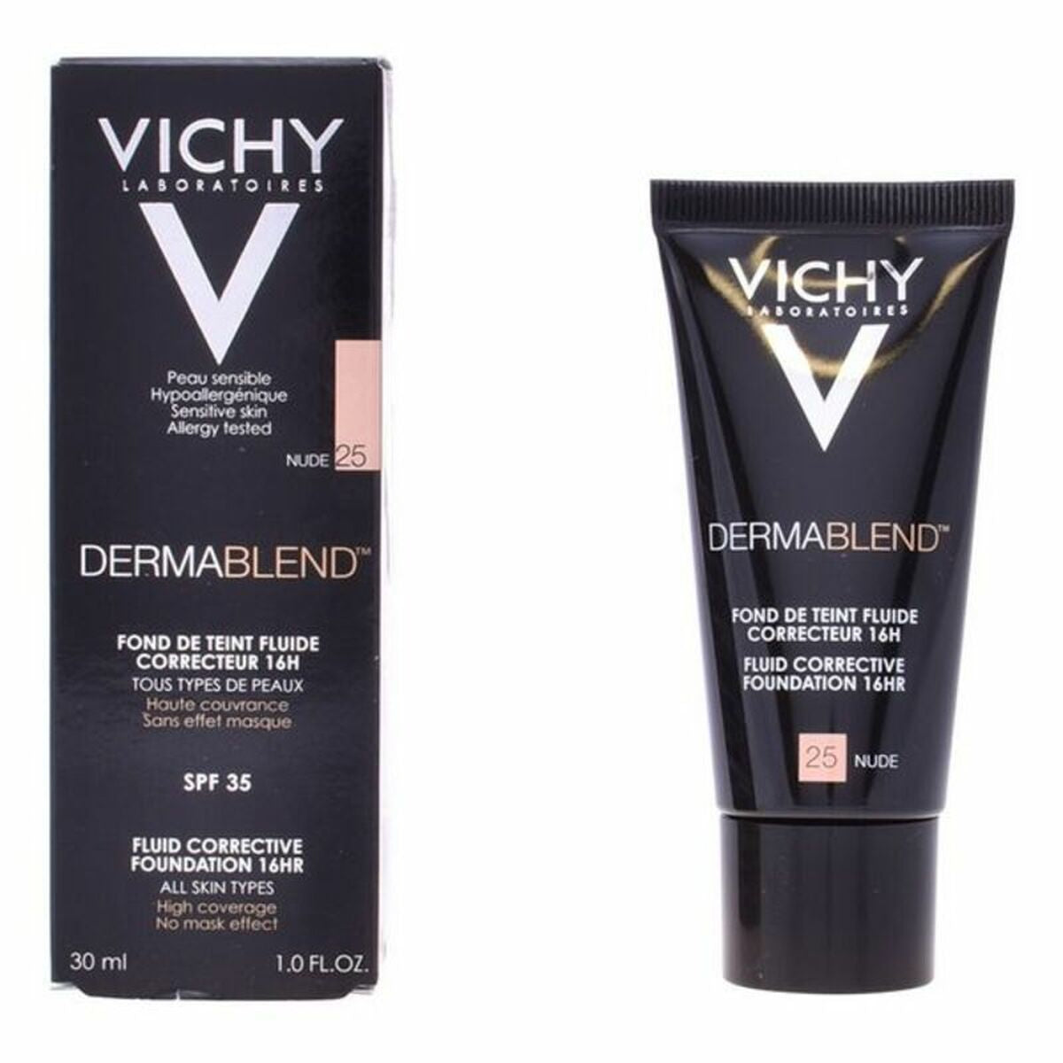 Fluid Foundation Make-up Dermablend Vichy Spf 35 30 ml makeup emballage