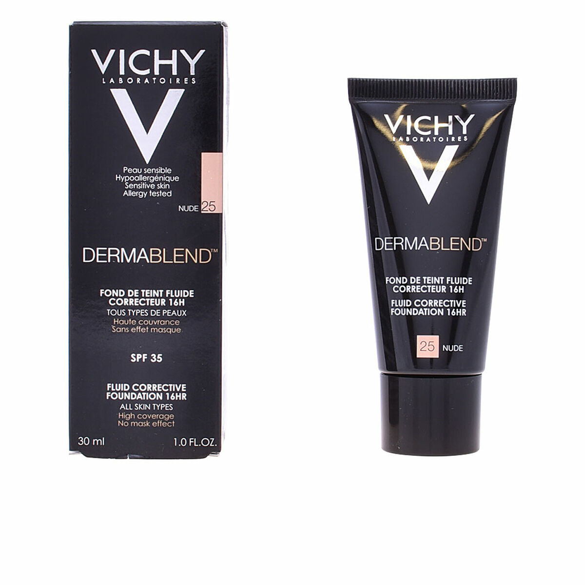 Fluid Foundation Make-up Dermablend Vichy Spf 35 30 ml makeup emballage