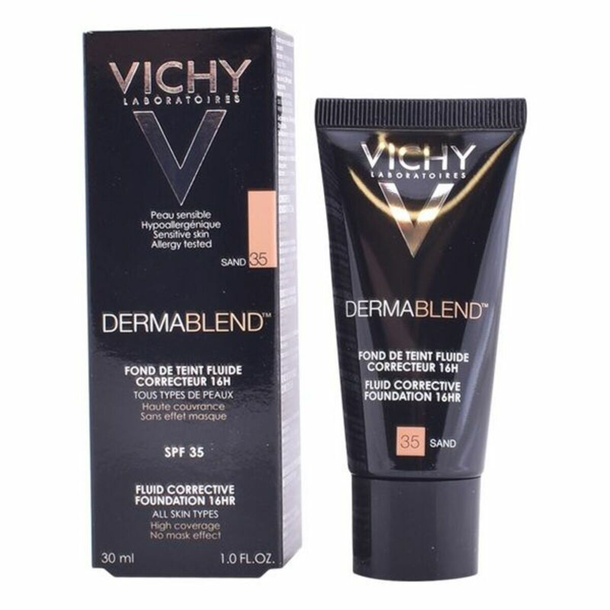 Fluid Foundation Make-up Dermablend Vichy Spf 35 30 ml makeup emballage