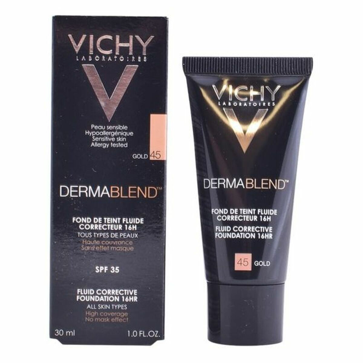 Fluid Foundation Make-up Dermablend Vichy Spf 35 30 ml makeup emballage