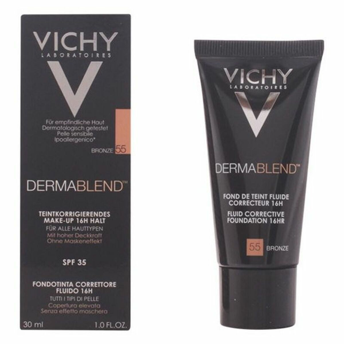 Fluid Foundation Make-up Dermablend Vichy Spf 35 30 ml makeup emballage