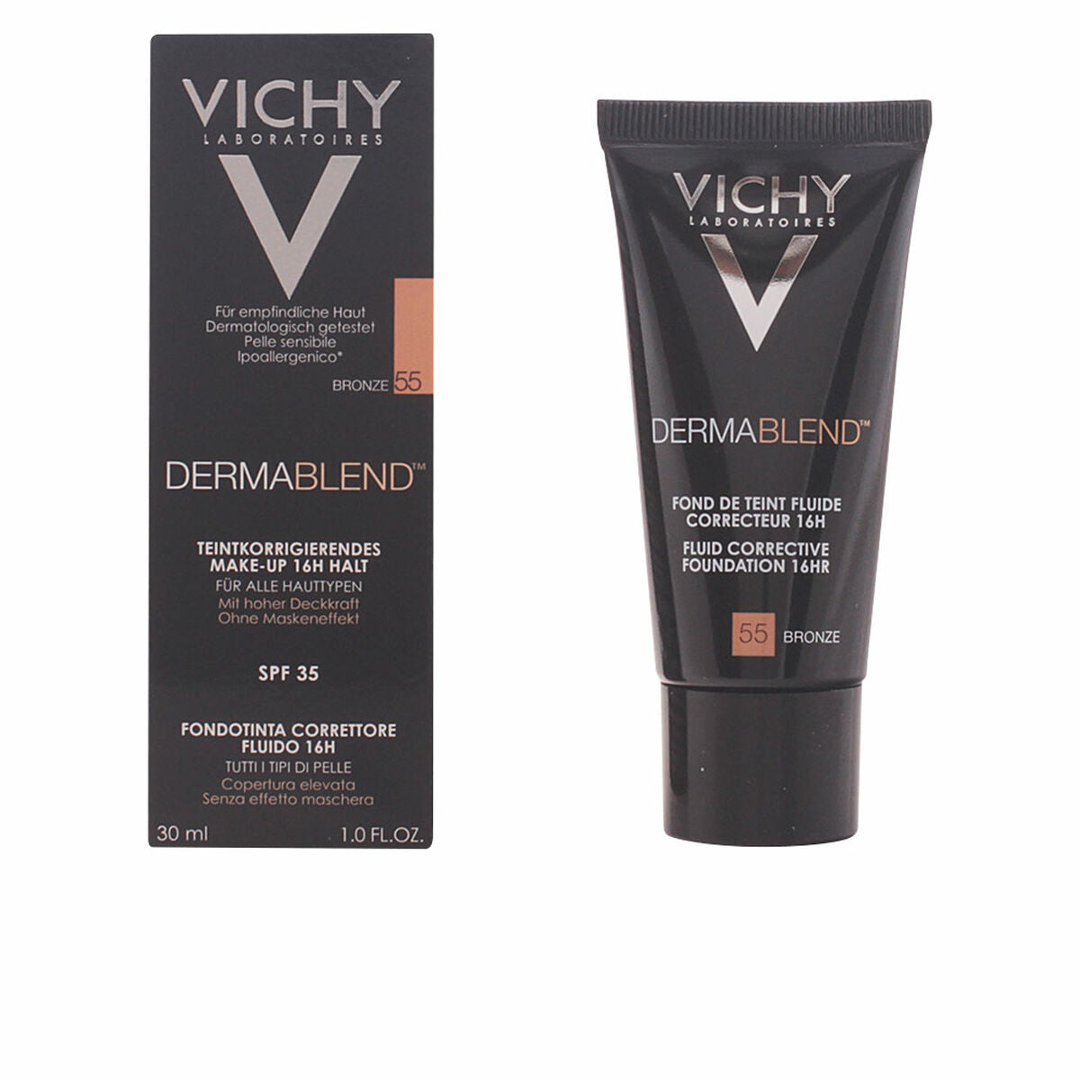 Fluid Foundation Make-up Dermablend Vichy Spf 35 30 ml makeup emballage