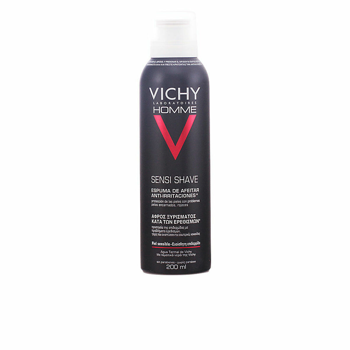 Barberskum Vichy Homme Barberskum (200 ml) til mænd produktemballage