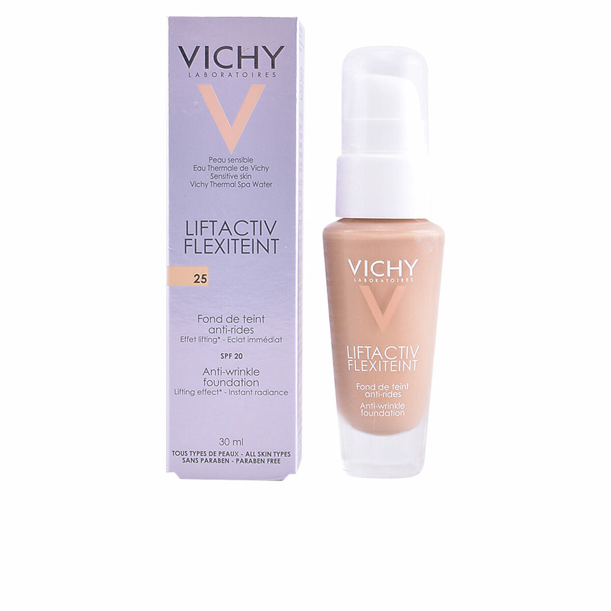 Fluid Foundation Make-up Liftactiv Flexiteint Vichy Spf 20 makeup emballage