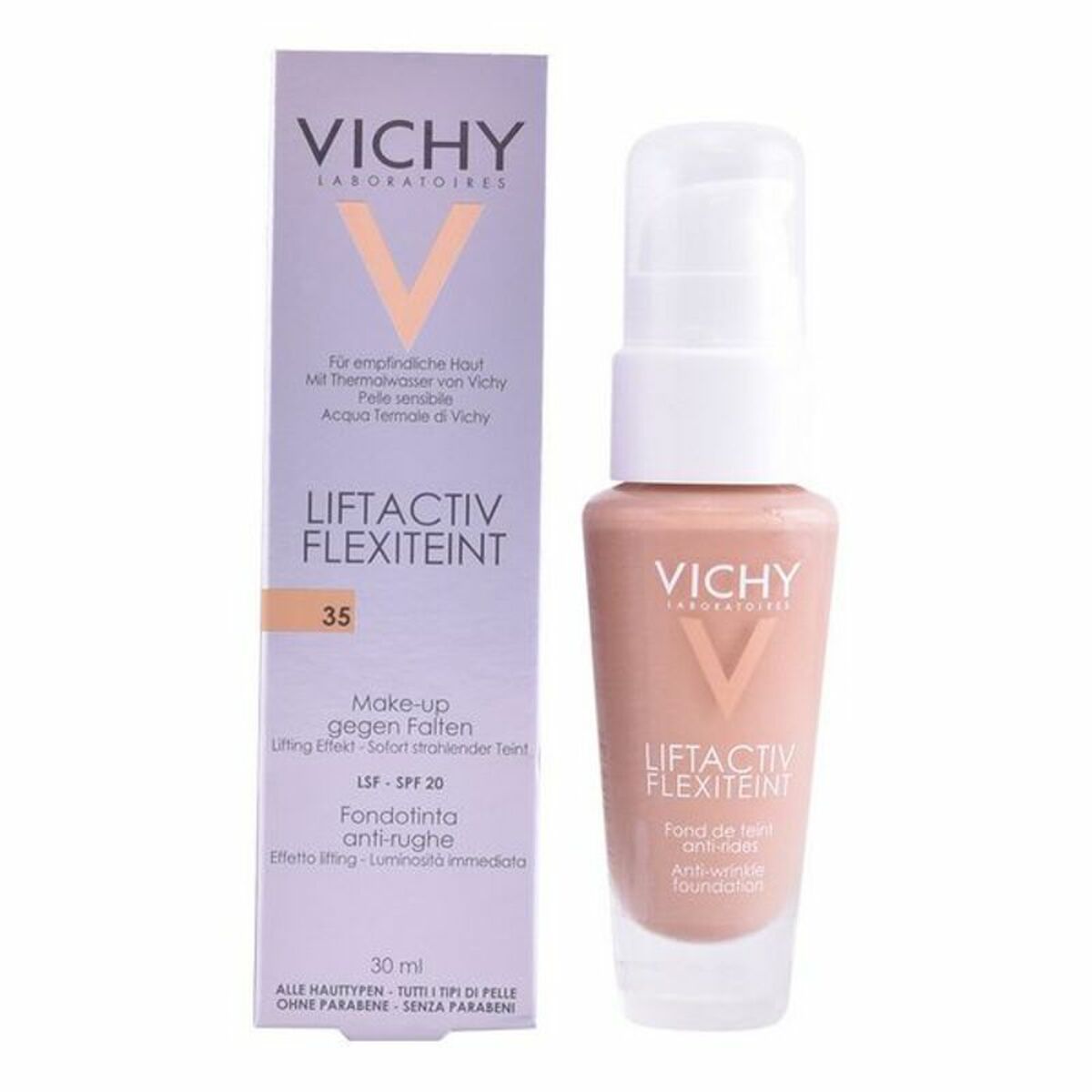 Fluid Foundation Make-up Liftactiv Flexiteint Vichy Spf 20 makeup emballage