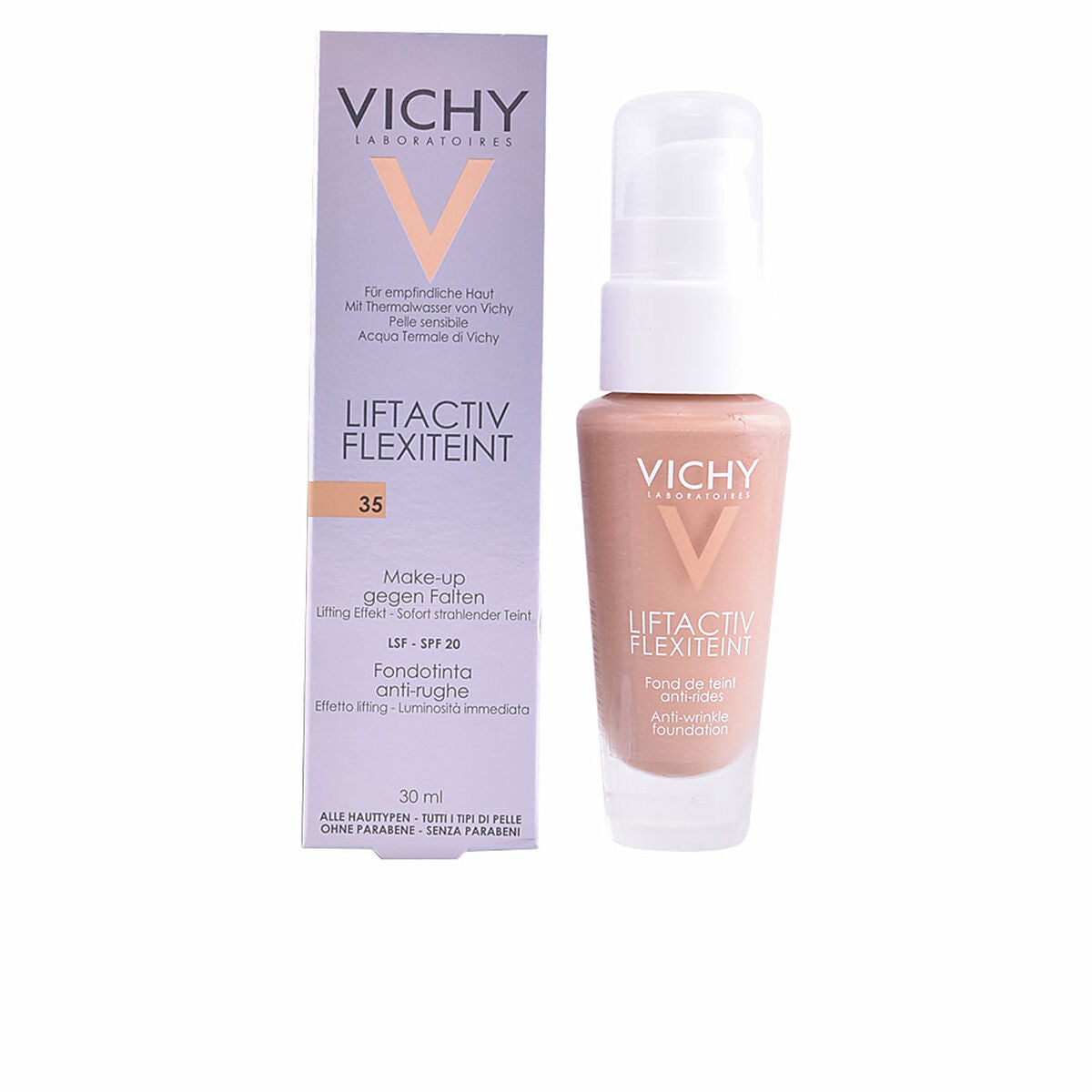 Fluid Foundation Make-up Liftactiv Flexiteint Vichy Spf 20 makeup emballage