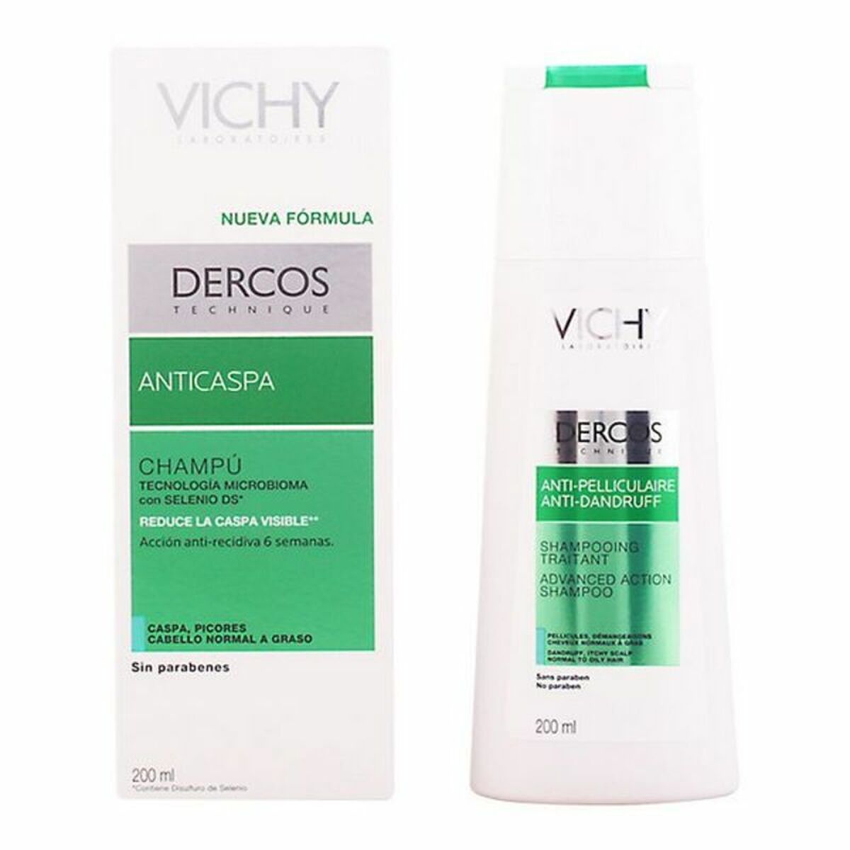 Shampoo mod skæl Dercos Vichy Dercos 200 ml til kvinder shampooflaske