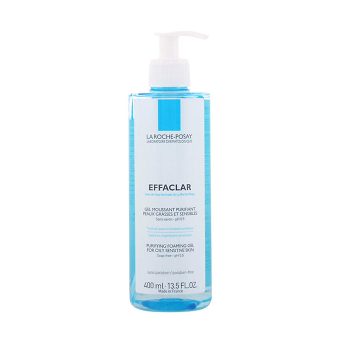 Facial Cleansing Gel Effaclar La Roche Posay 400 ml hudplejeemballage