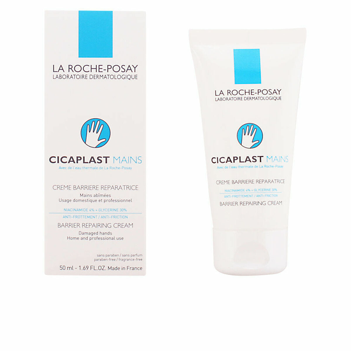 Fugtgivende håndcreme La Roche Posay Cicaplast 50 ml hudplejeemballage