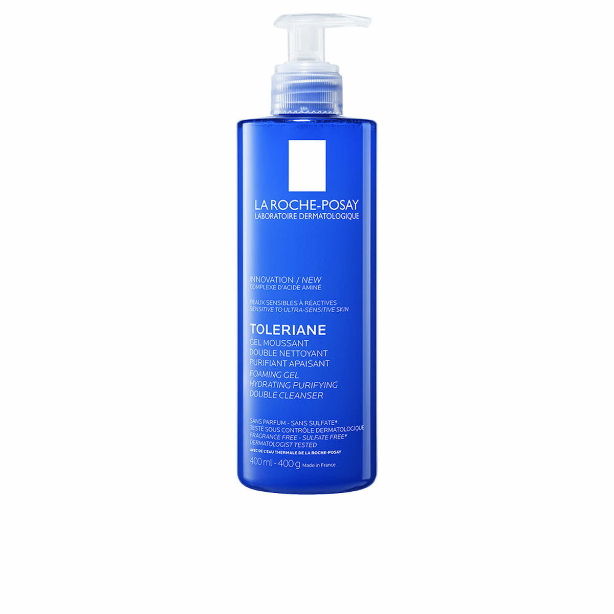 Facial Cleansing Gel La Roche Posay Toleriane 400 ml hudplejeemballage
