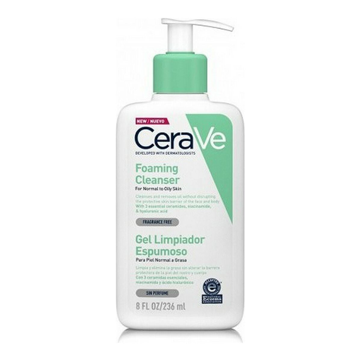 Foaming Cleansing Gel CeraVe Foaming Cleanser 236 ml hudplejeemballage