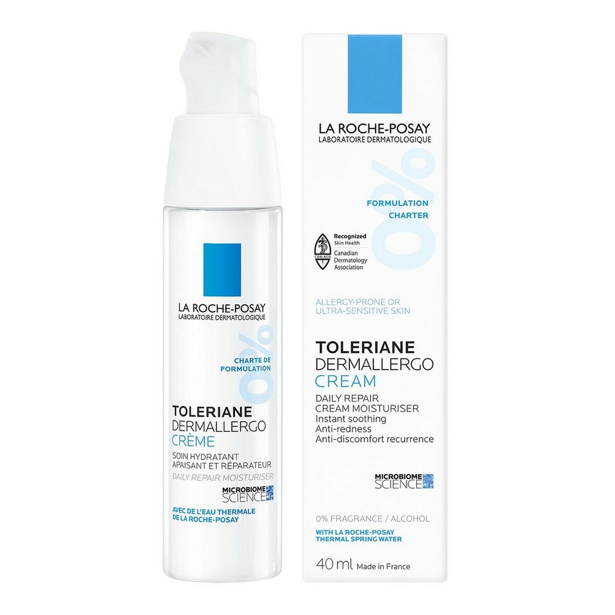 Fugtgivende ansigtscreme La Roche Posay Toleriane Dermallergo Allergisk hud 40 ml hudplejeemballage