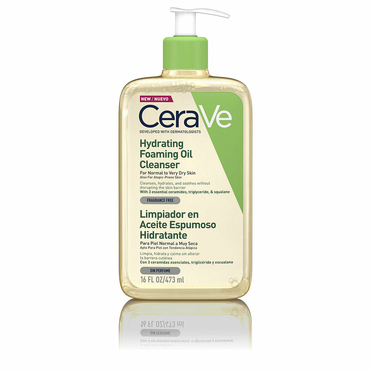 Moisturizing Oil CeraVe Hydrating Foaming Oil Cleanser 473 ml Foam Cleaner hudplejeemballage