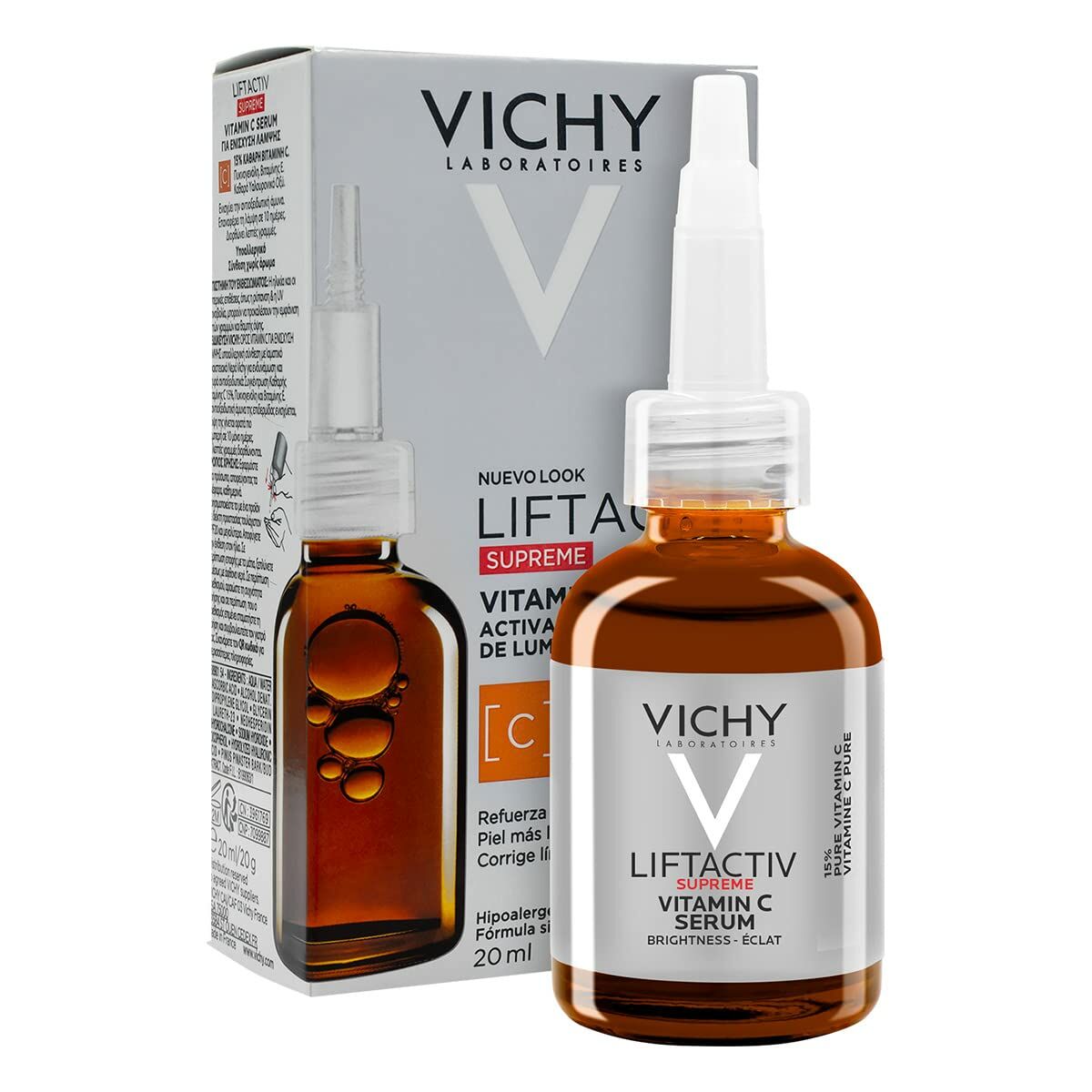 Ansigtsserum Vichy Liftactiv Supreme C 20 ml C-vitamin til kvinder serumflaske