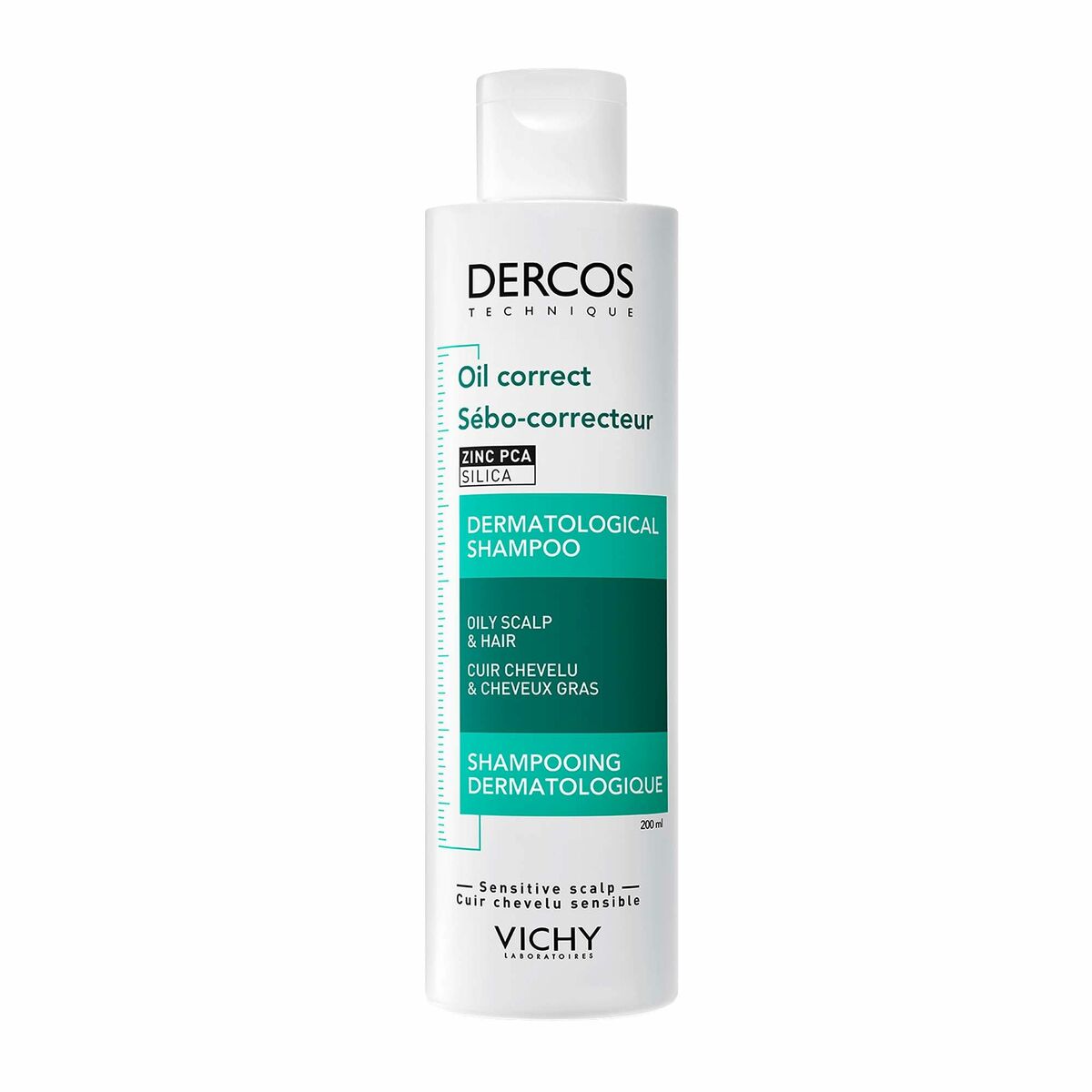 Sebum-regulerende shampoo Vichy Dercos 200 ml shampooflaske