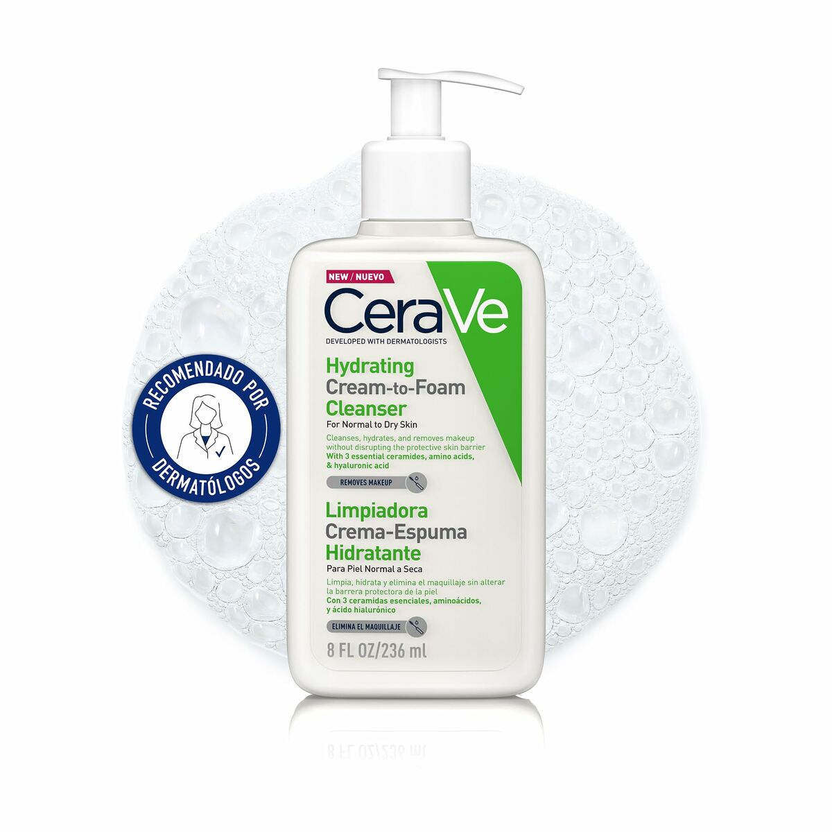 Make Up Remover Foaming Cream CeraVe CLEANSER 473 ml hudplejeemballage