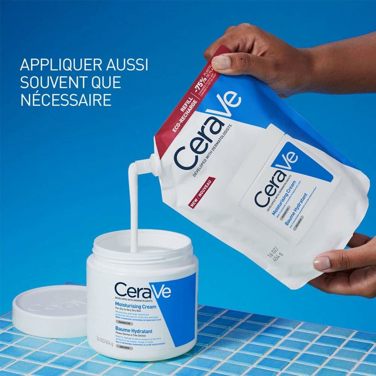 Ansigtscreme CeraVe MOISTURIZING 454 g til kvinders hudplejeemballage