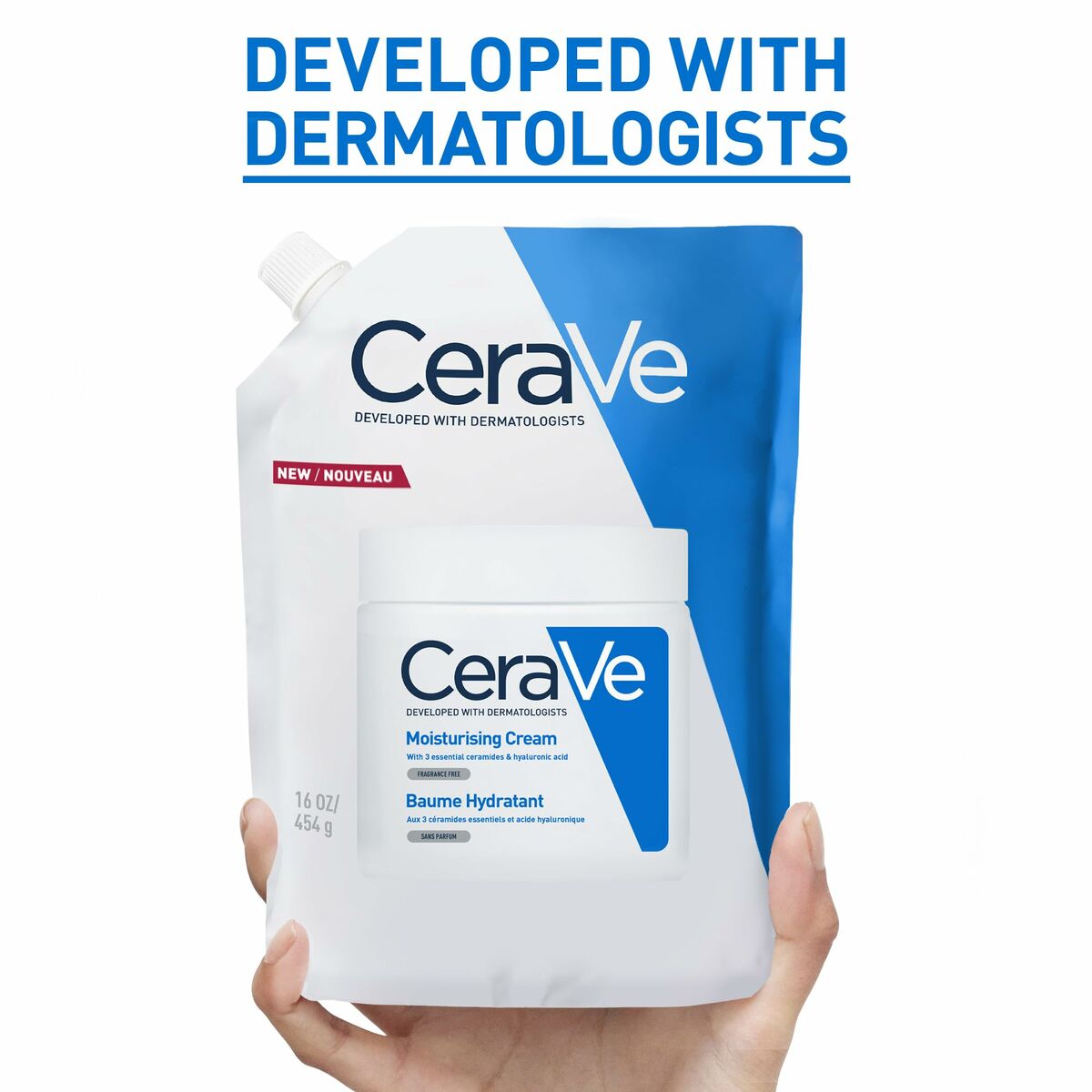 Ansigtscreme CeraVe MOISTURIZING 454 g til kvinders hudplejeemballage