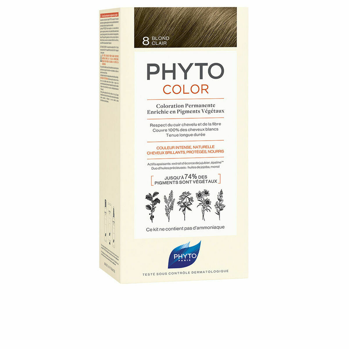 Permanent Color Phyto Paris Phytocolor 8-rubio claro Nº 8-Rubio Claro til kvinder produktemballage