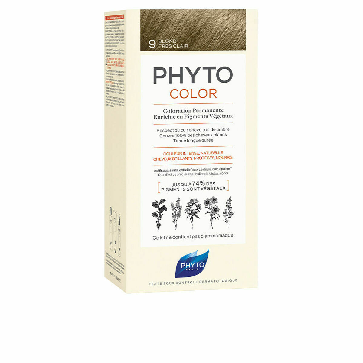 Permanent Color Phyto Paris Phytocolor 9-rubio muy claro Nº 9-Rubio Muy Claro til kvinder produktemballage