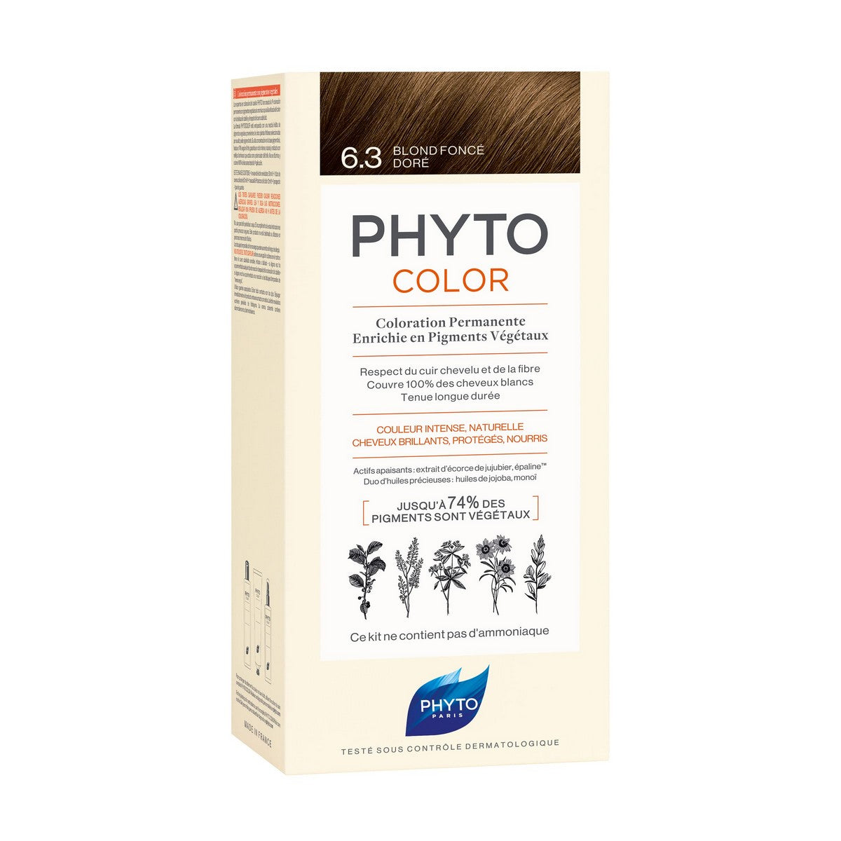 Permanent Color Phyto Paris Phytocolor 6.3-rubio oscuro dorado Nº 6.3-rubio oscuro dorado til kvinder produktemballage