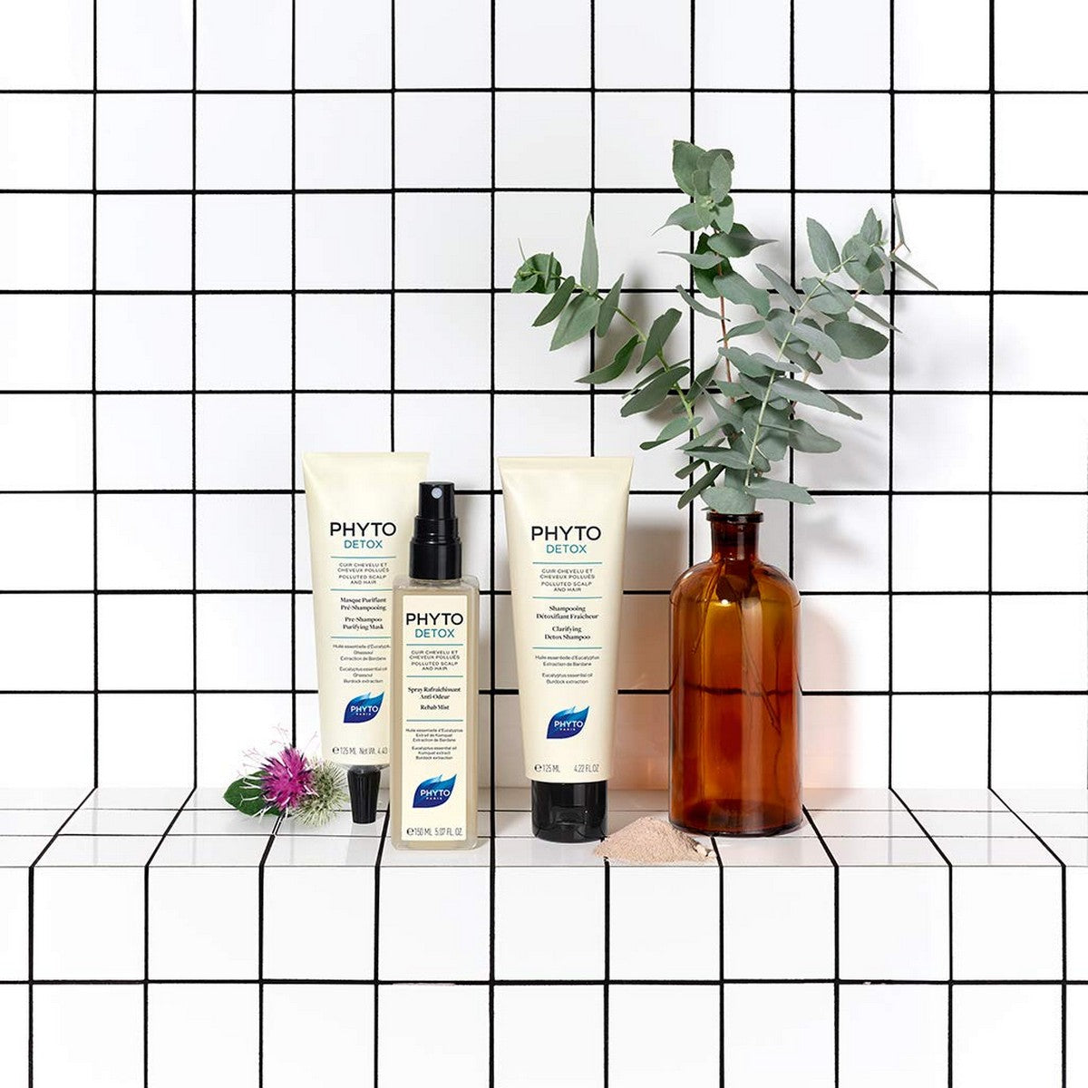 Anti-lugt hårspray Phyto Paris Phytodetox 150ml 150 ml Forfriskende produktemballage