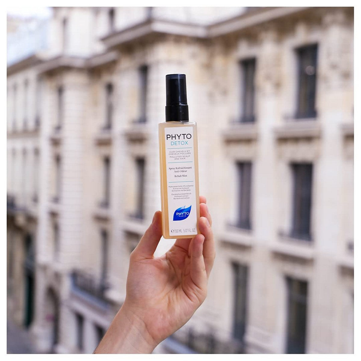 Anti-lugt hårspray Phyto Paris Phytodetox 150ml 150 ml Forfriskende produktemballage