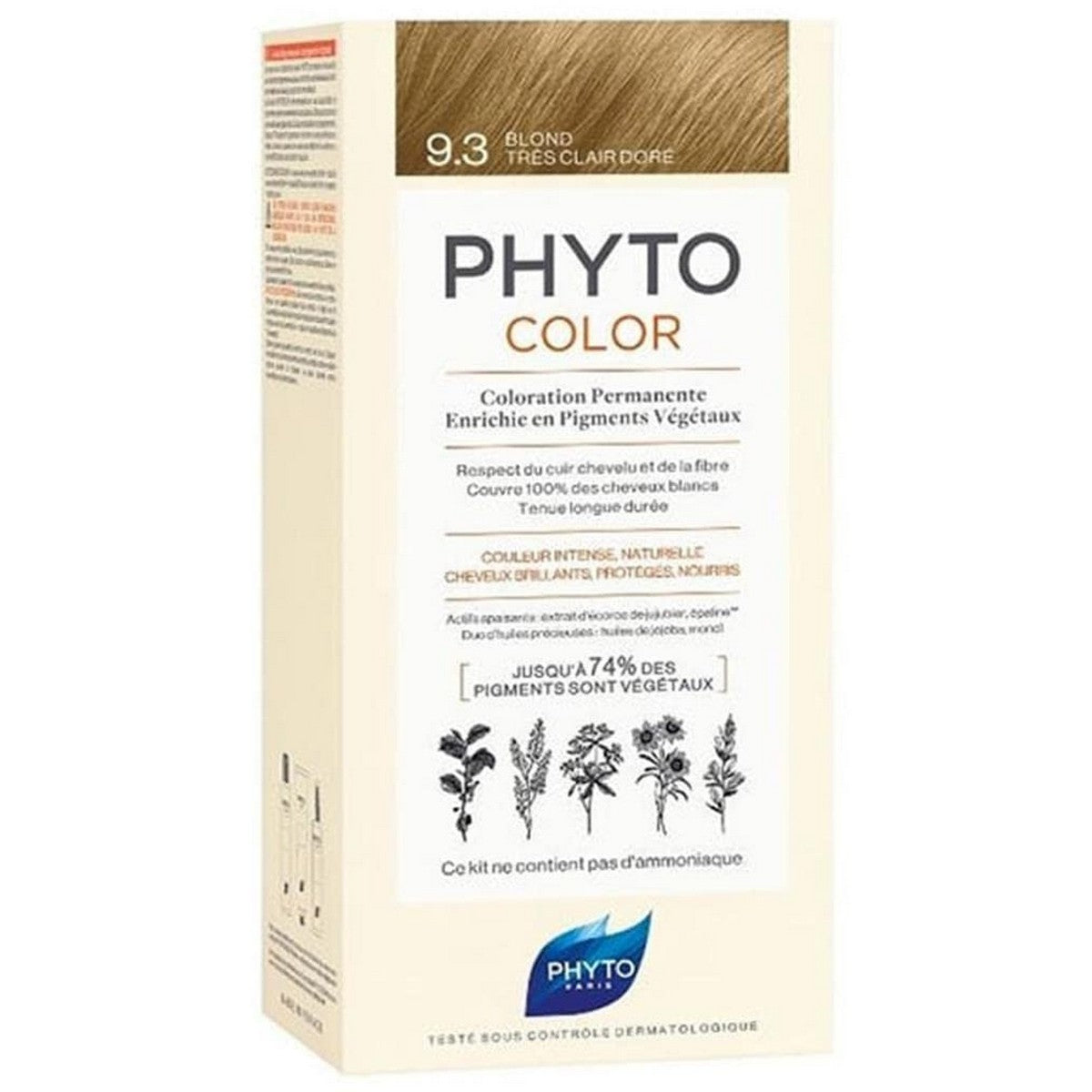 Permanent Color Phyto Paris Phytocolor 9.3-rubio dorado muy claro Platinum Blonde Nº 9.3-Rubio Dorado Muy Claro til kvinder