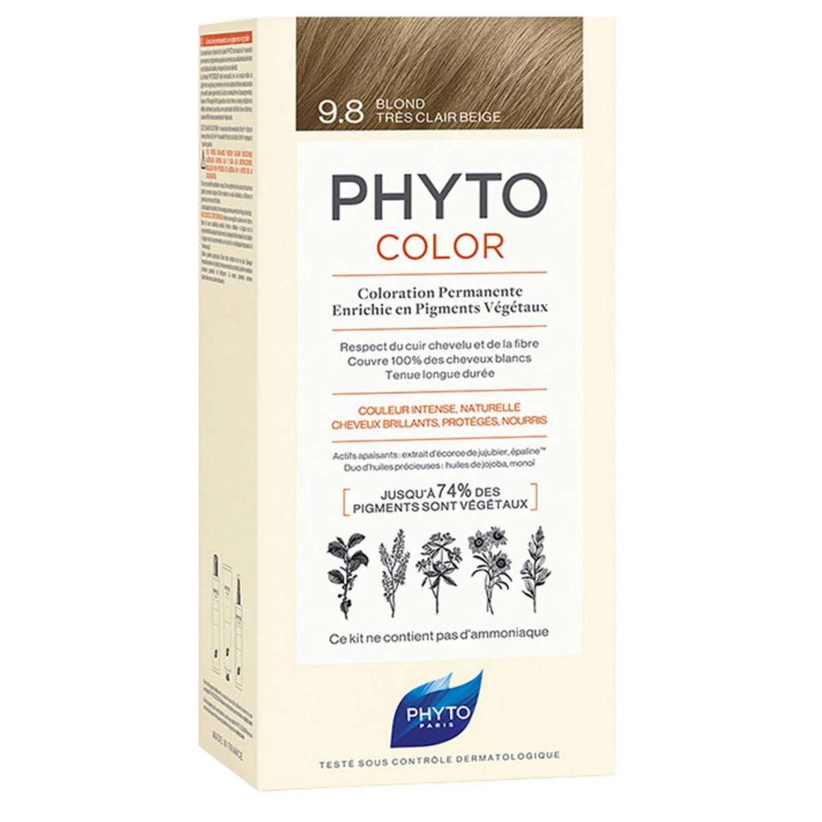 Phyto, Color, Permanent Hårfarve, 9.8 , 50 ml