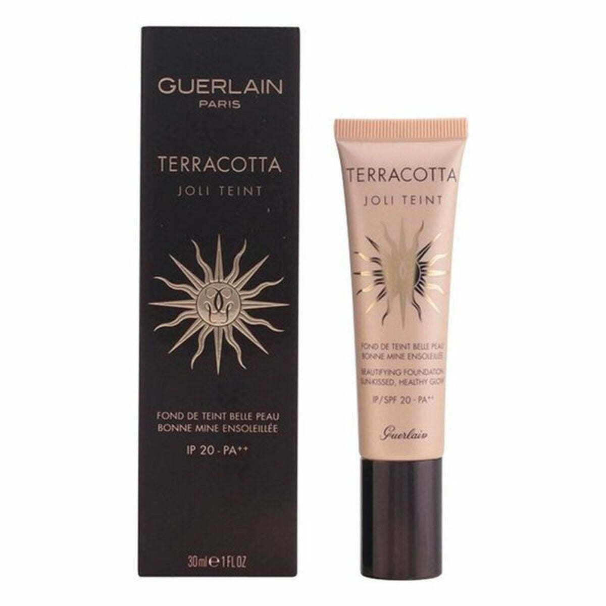 Fluid Foundation Make-up Guerlain Terracotta Joli Teint Brown Spf 20 30 ml makeup emballage