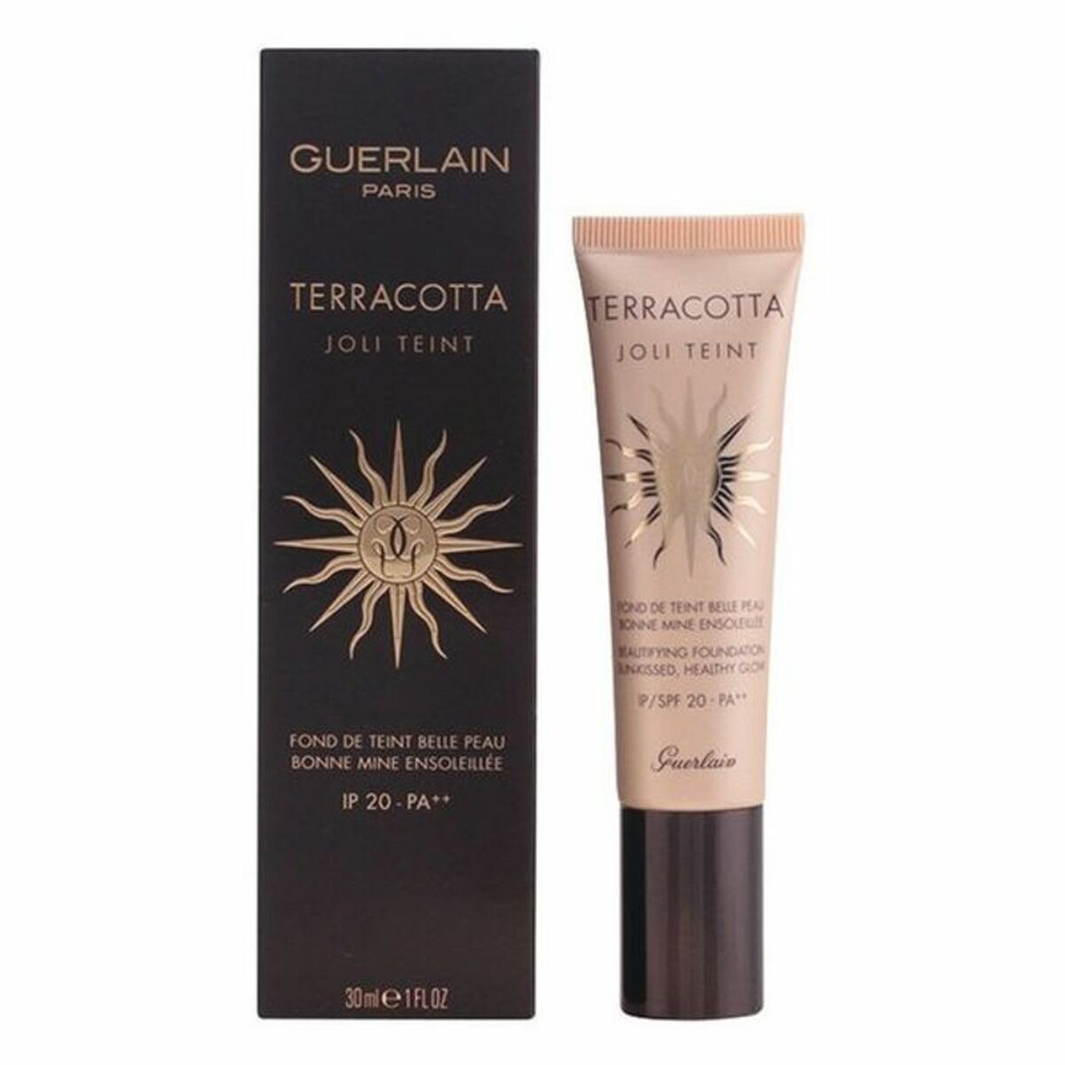 Fluid Foundation Make-up Guerlain Terracotta Joli Teint Brown Spf 20 30 ml makeup emballage