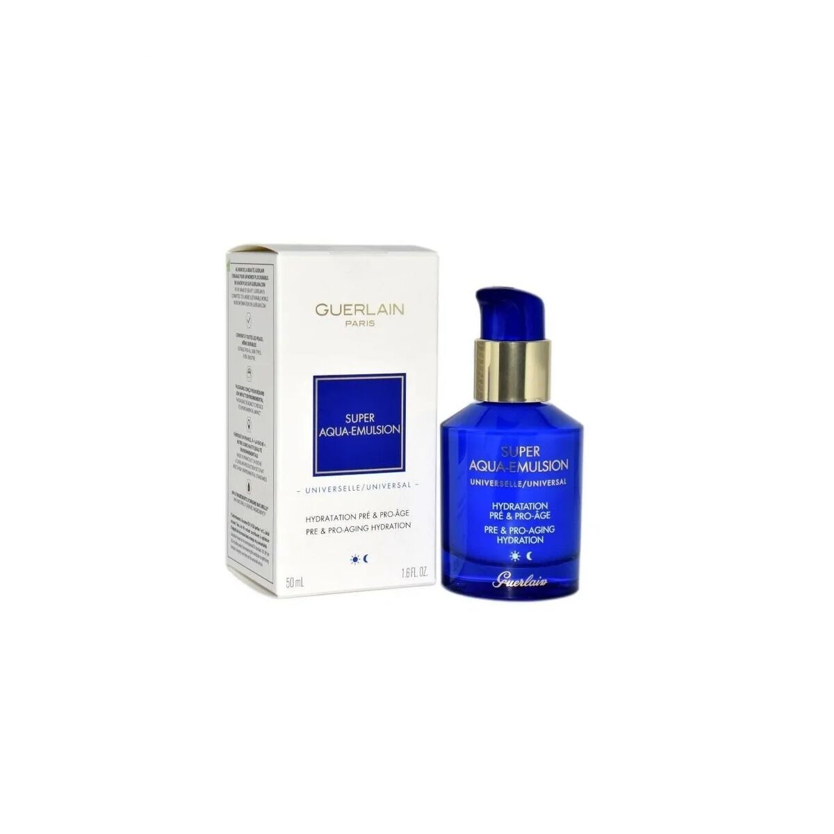 Ansigtscreme Guerlain Super Aqua Emulsión 50 ml til kvinder hudpleje emballage