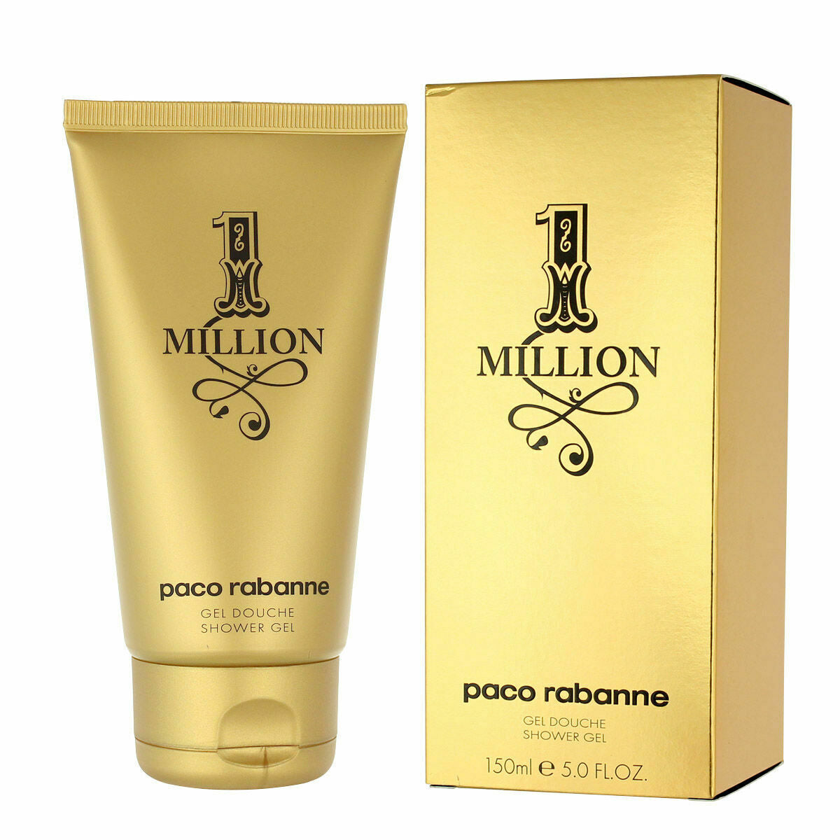Parfumeret Shower Gel Paco Rabanne 1 Million 150 ml til mænd hudplejeemballage