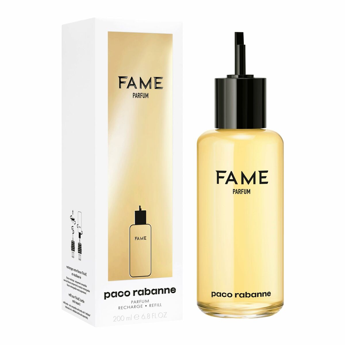 Dameparfume Paco Rabanne FAME 200 ml til Dame-produktemballage