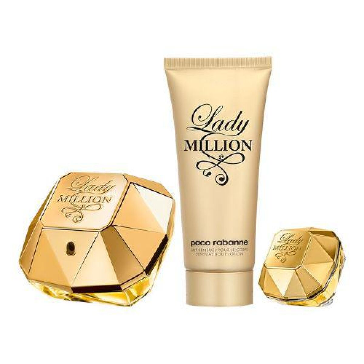 Parfumesæt til kvinder Paco Rabanne Lady Million EDP 3 stykker flaske