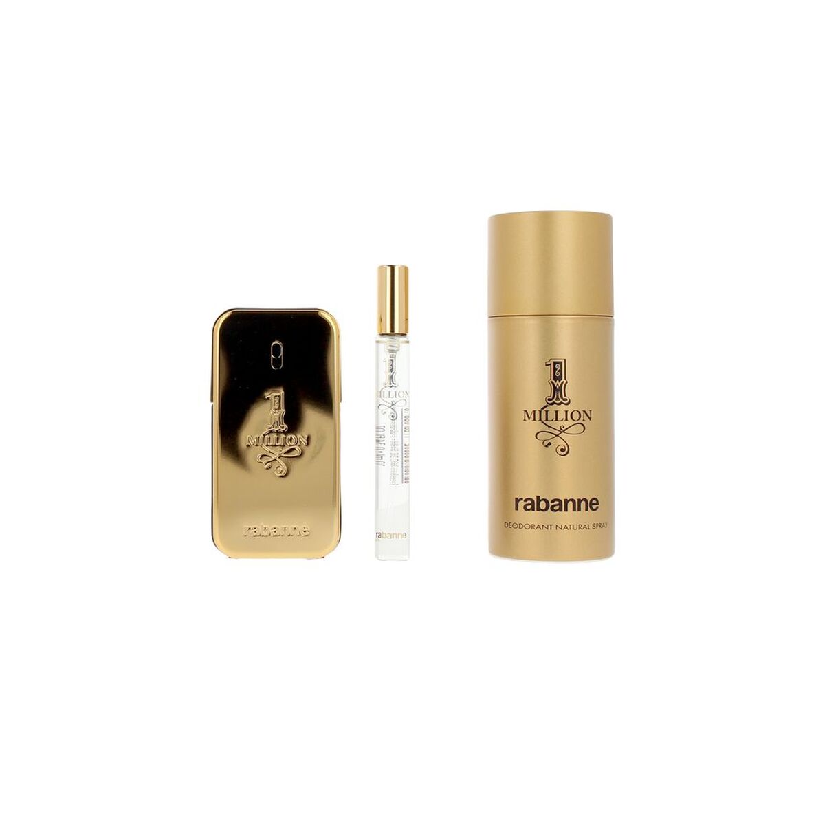 Herreparfumesæt Paco Rabanne 1 MILLION 3 stk. produktemballage til mænd