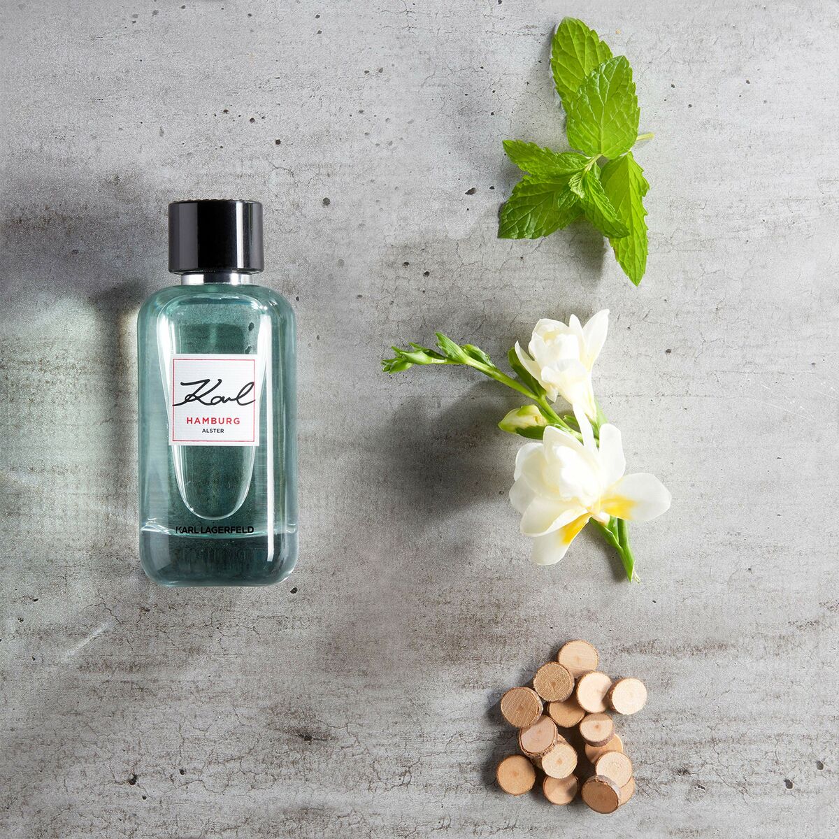 Herreparfume Karl Lagerfeld Karl Hamburg Alster 60 ml til mænd produktemballage