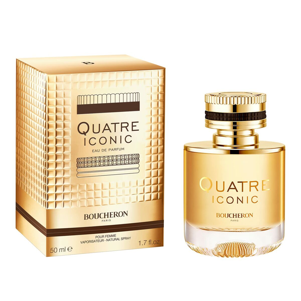 Dameparfume Boucheron Quatre Iconic 50 ml til Dame-produktemballage