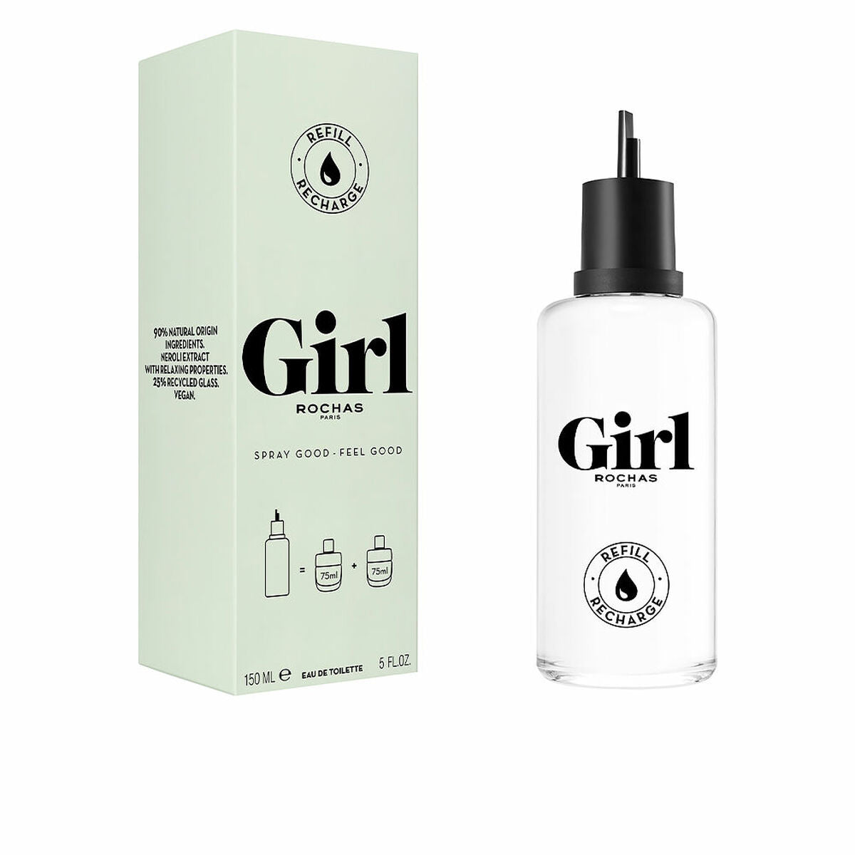 Dameparfume Rochas Girl EDT 150 ml Refill for Women flaske