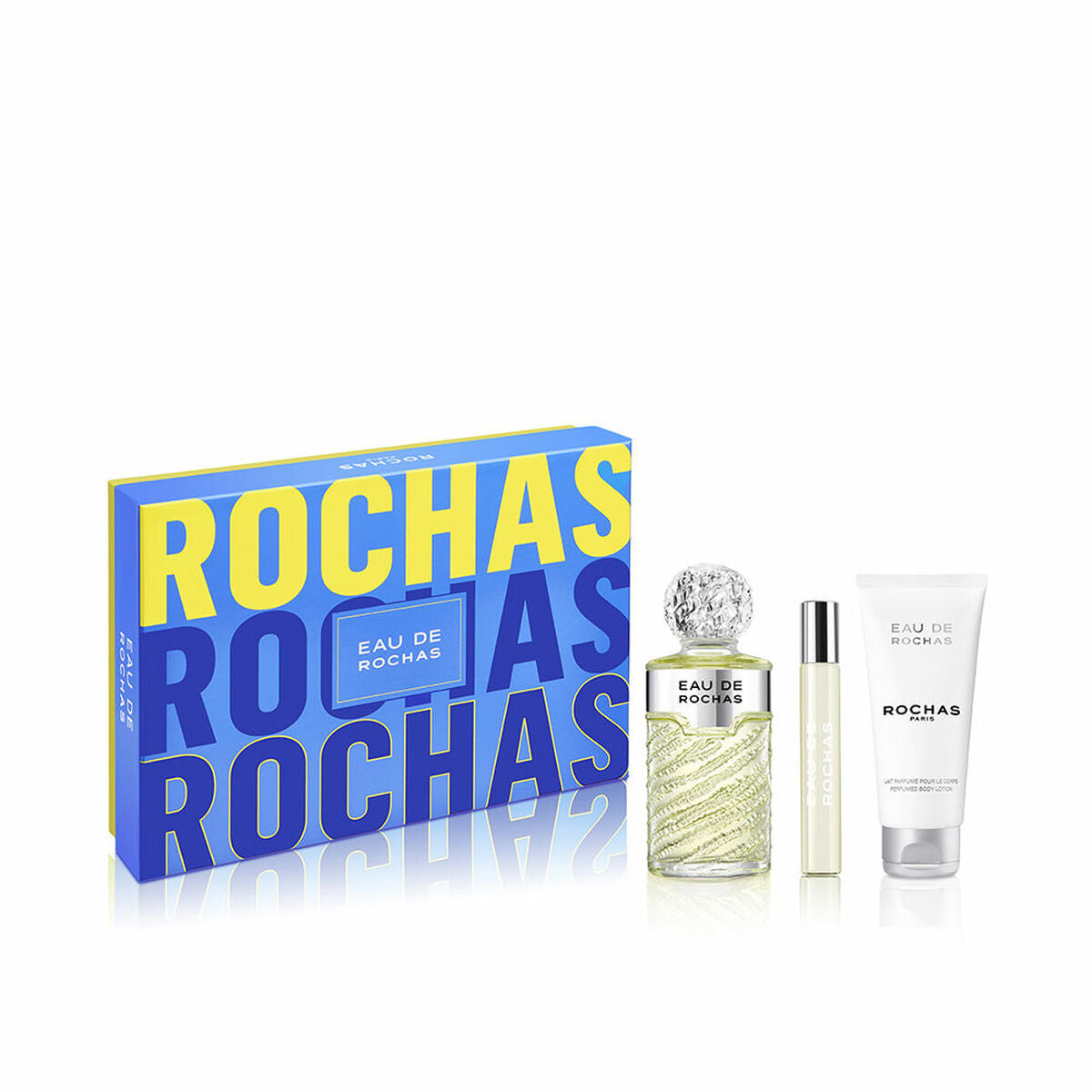 Parfumesæt til kvinder Rochas EAU DE ROCHAS 3 stykkers produktemballage