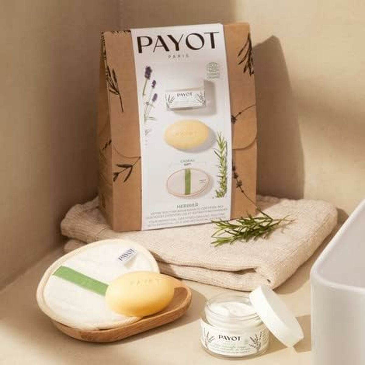 Facial Make Up Remover Payot Herbier Ritual 3 stykkers produktemballage