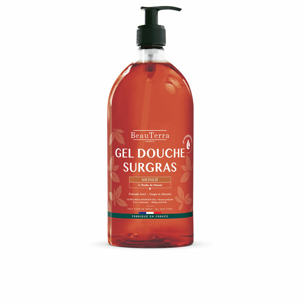 Shower Gel Beauterra Monoi 1 L hudplejeemballage