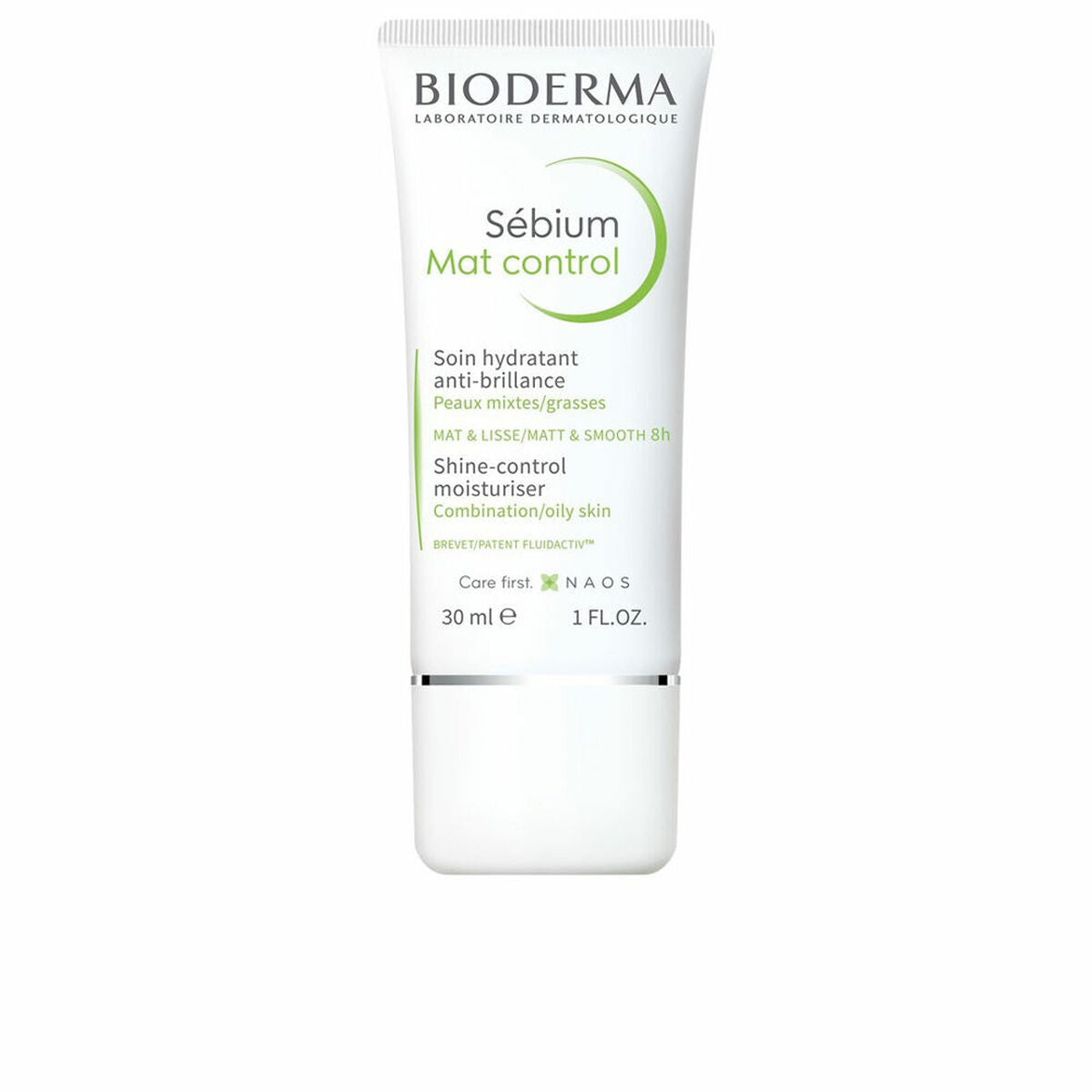 Ansigtspleje Bioderma Sebium Mat Control Hvid 30 ml Mattgørende finish produktemballage