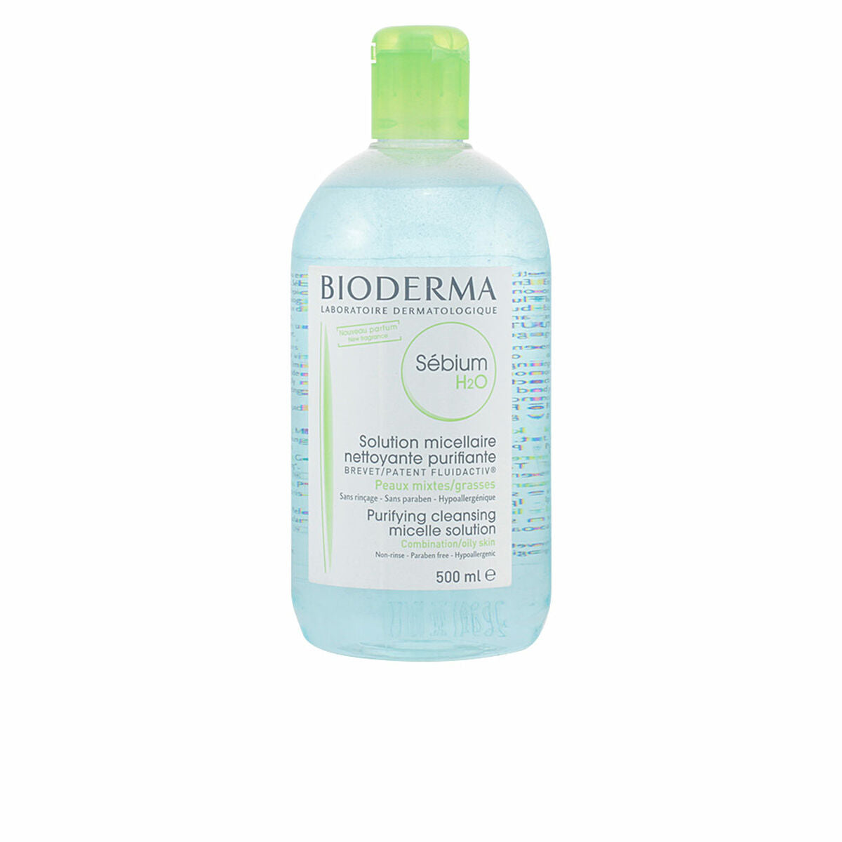 Make Up Remover Micellar Water SEBIUM Bioderma BIO-SEB-H2O 500 ml (1 enhed) produktemballage