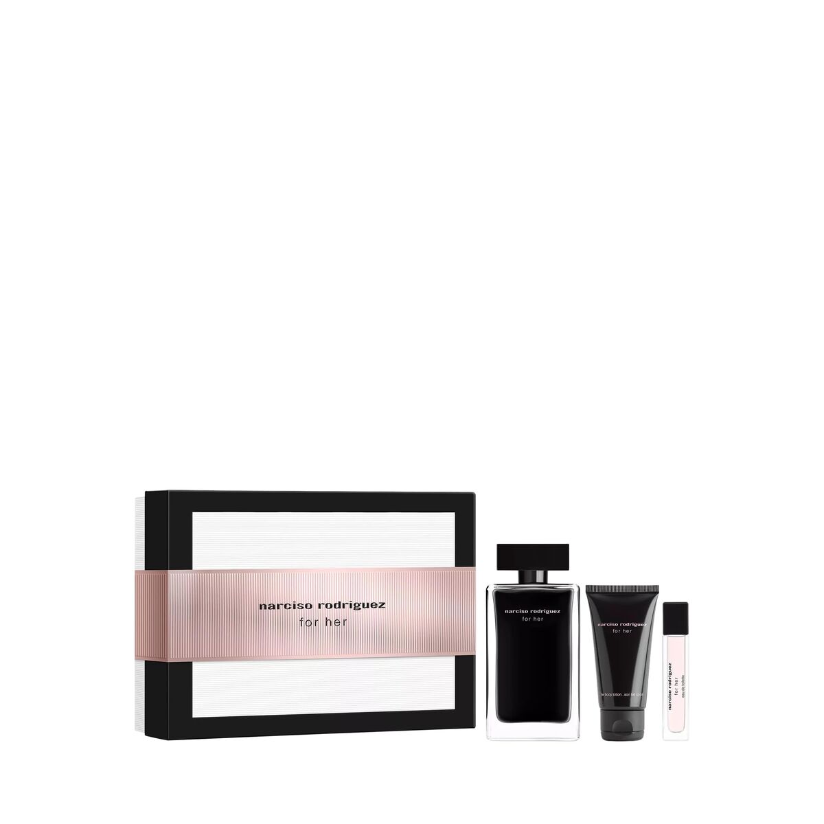 Parfumesæt til kvinder Narciso Rodriguez FOR HENDE 3 stykker til kvinder produktemballage