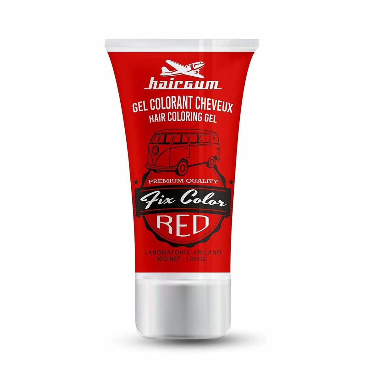 Ikke-permanent Color Hairgum Fix Color Red 30 ml Styling Gel til kvinder hudplejeemballage