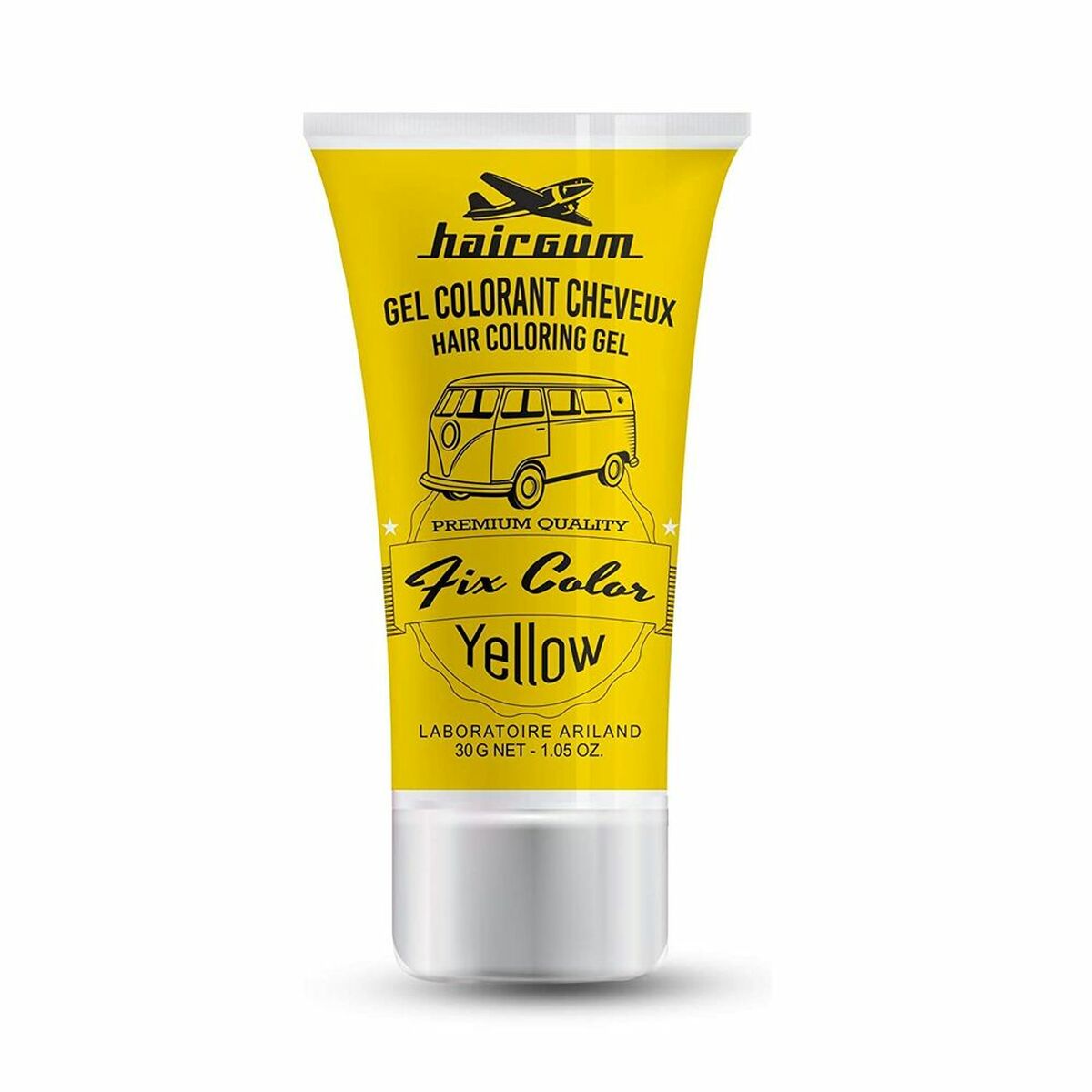 Ikke-permanent Color Hairgum Fix Color Yellow 30 ml Styling Gel til kvinder hudplejeemballage