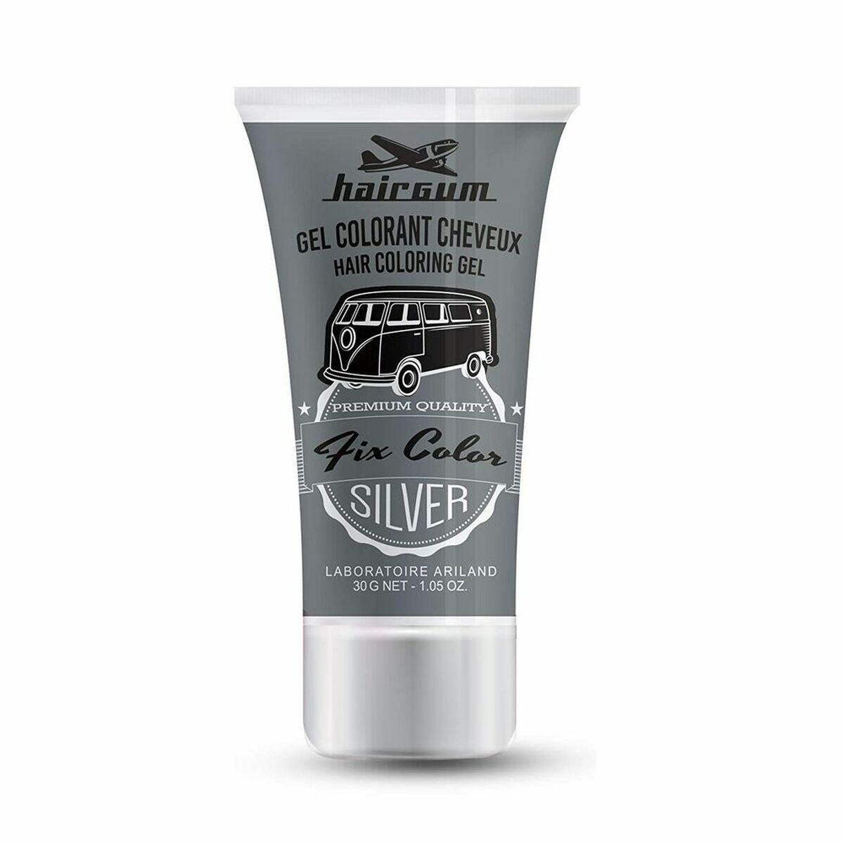 Ikke-permanent Color Hairgum Fix Color Silver 30 ml Styling Gel til Damer hudplejeemballage