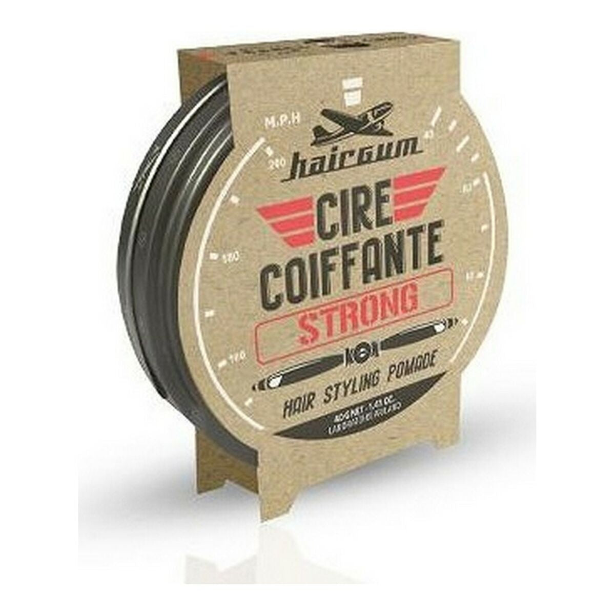 Firm Hold Wax Hairgum Strong 40 g Salve til mænd hårvoksemballage